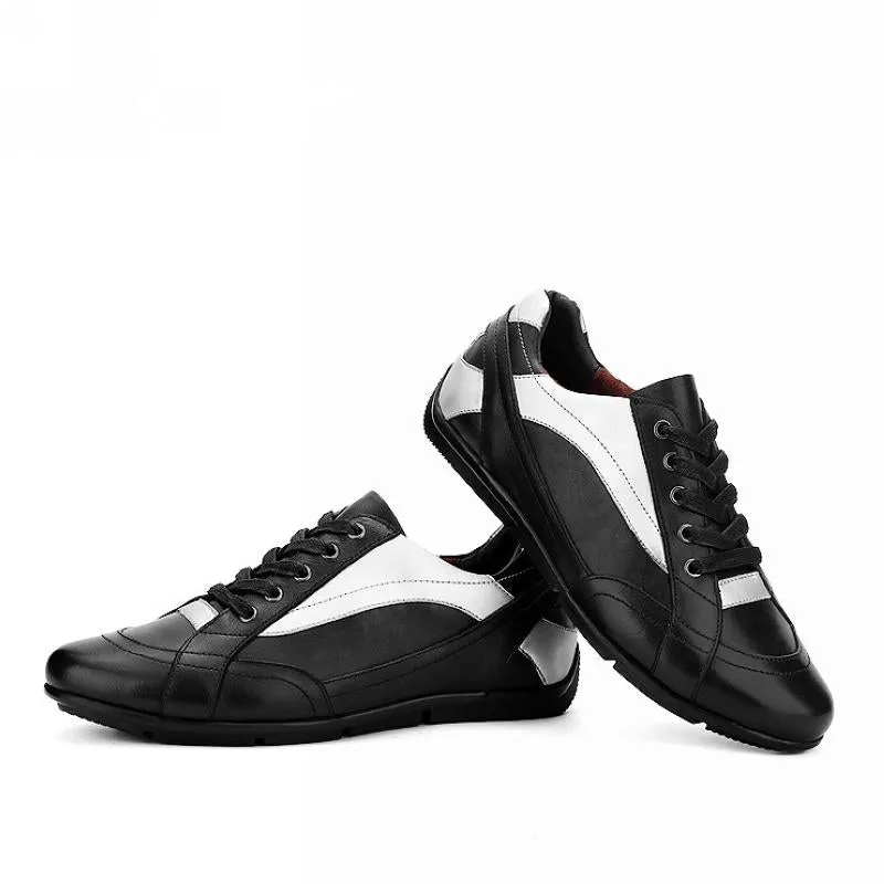 Men's Genuine Leather Flats | Plus Size