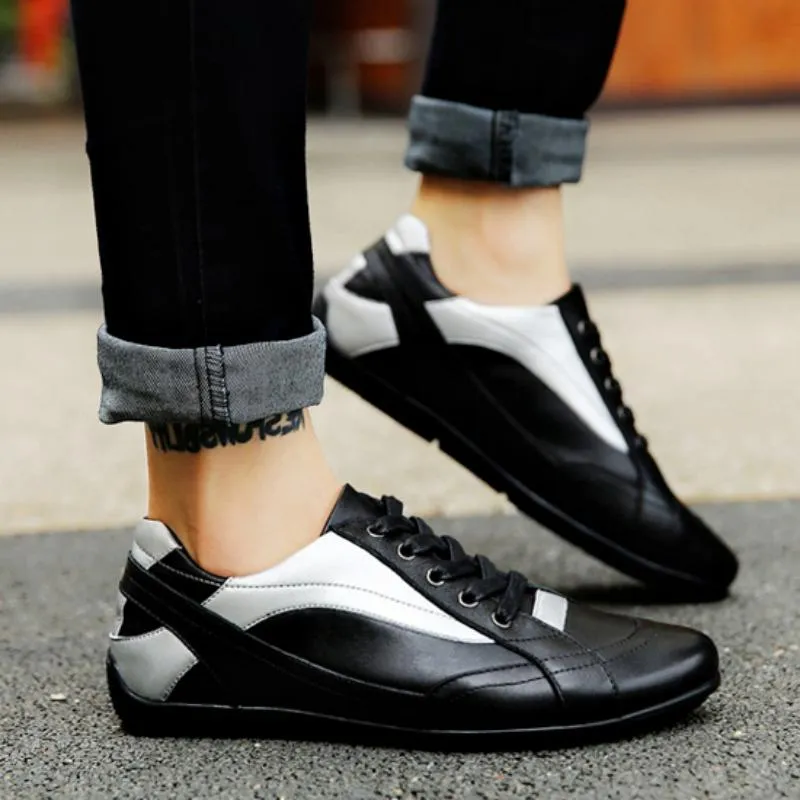 Men's Genuine Leather Flats | Plus Size