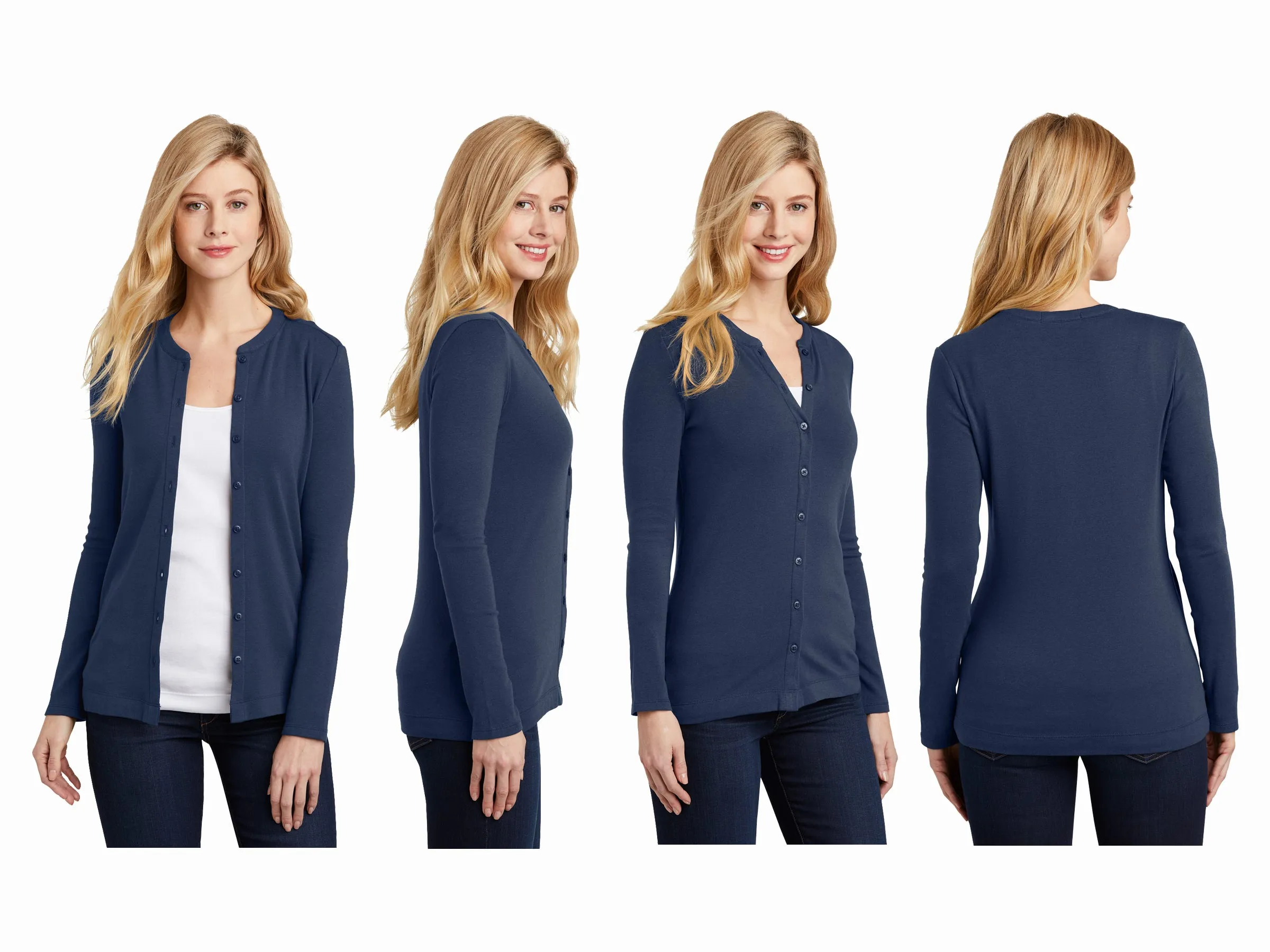 National Charity League Cotton Modal Stretch Lightweight Cardigan