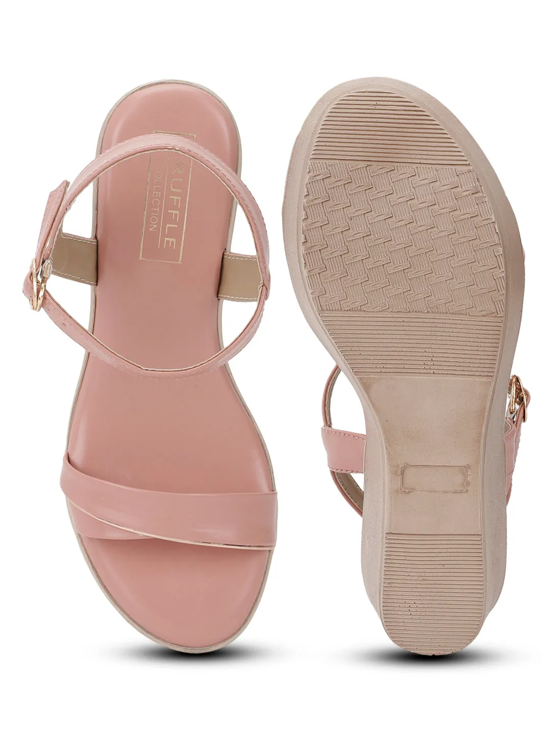 Nude PU Buckle Wedges (TC-SLC-F65-NUD)