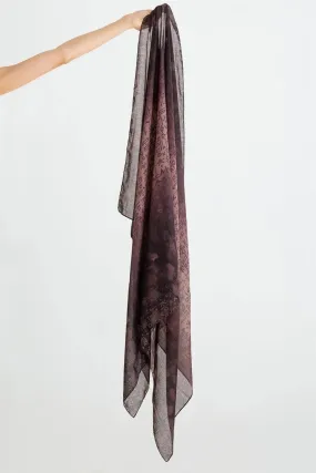 Purple Hangul Design Korean Languages Wrap Long Shawl Scarf