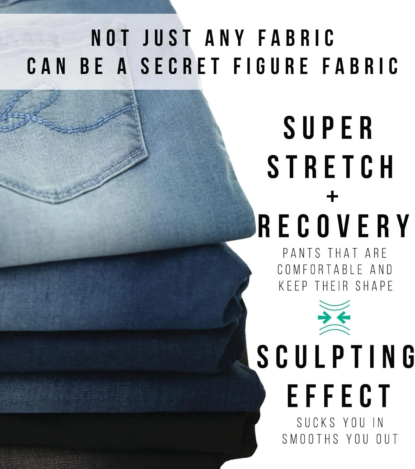 Rekucci Secret Figure Denim Women's Pull-On Slim Fit Cropped 4 Season Jean