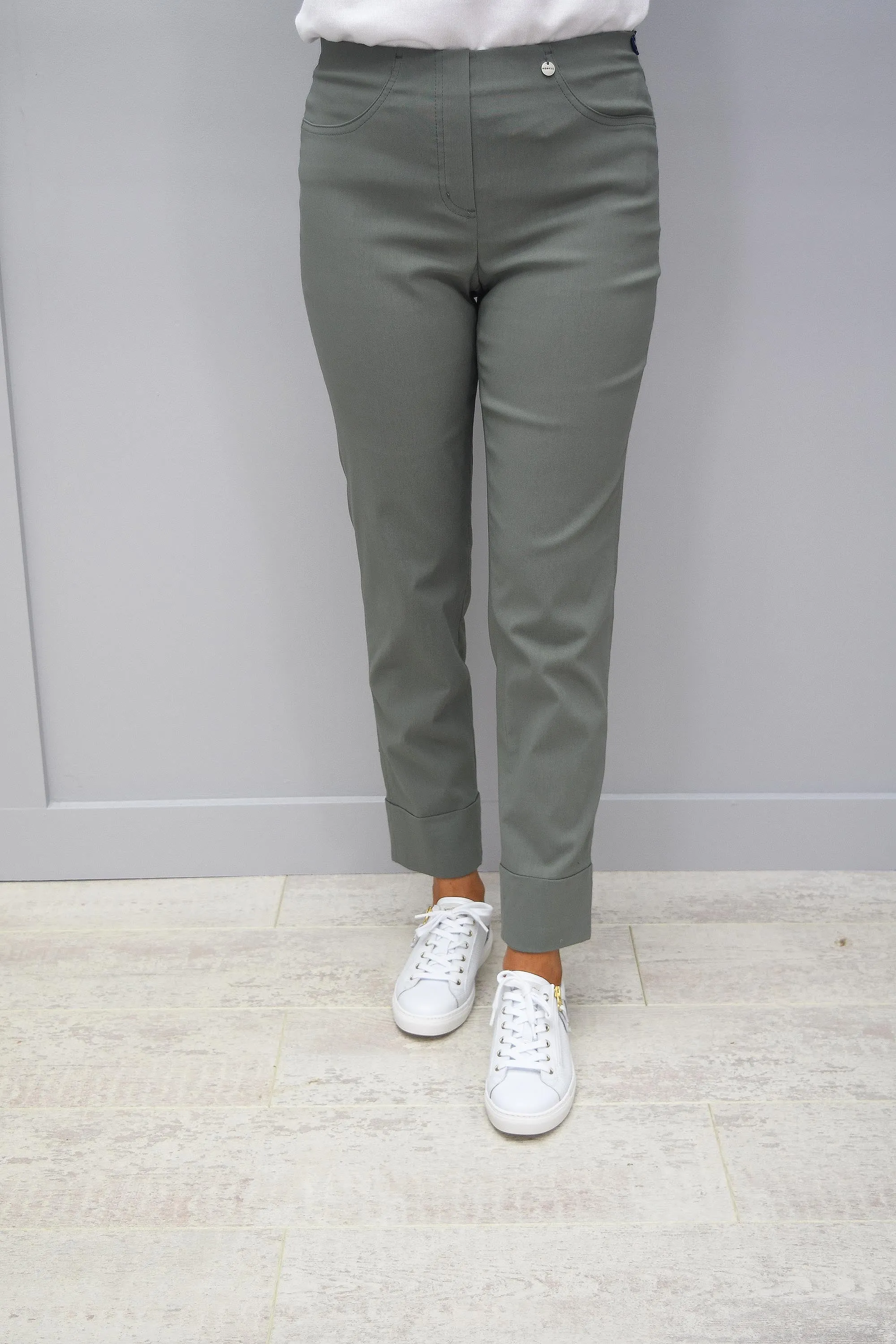 Robell Bella Army Green 7/8 Trousers  881 -  51568 5499 881