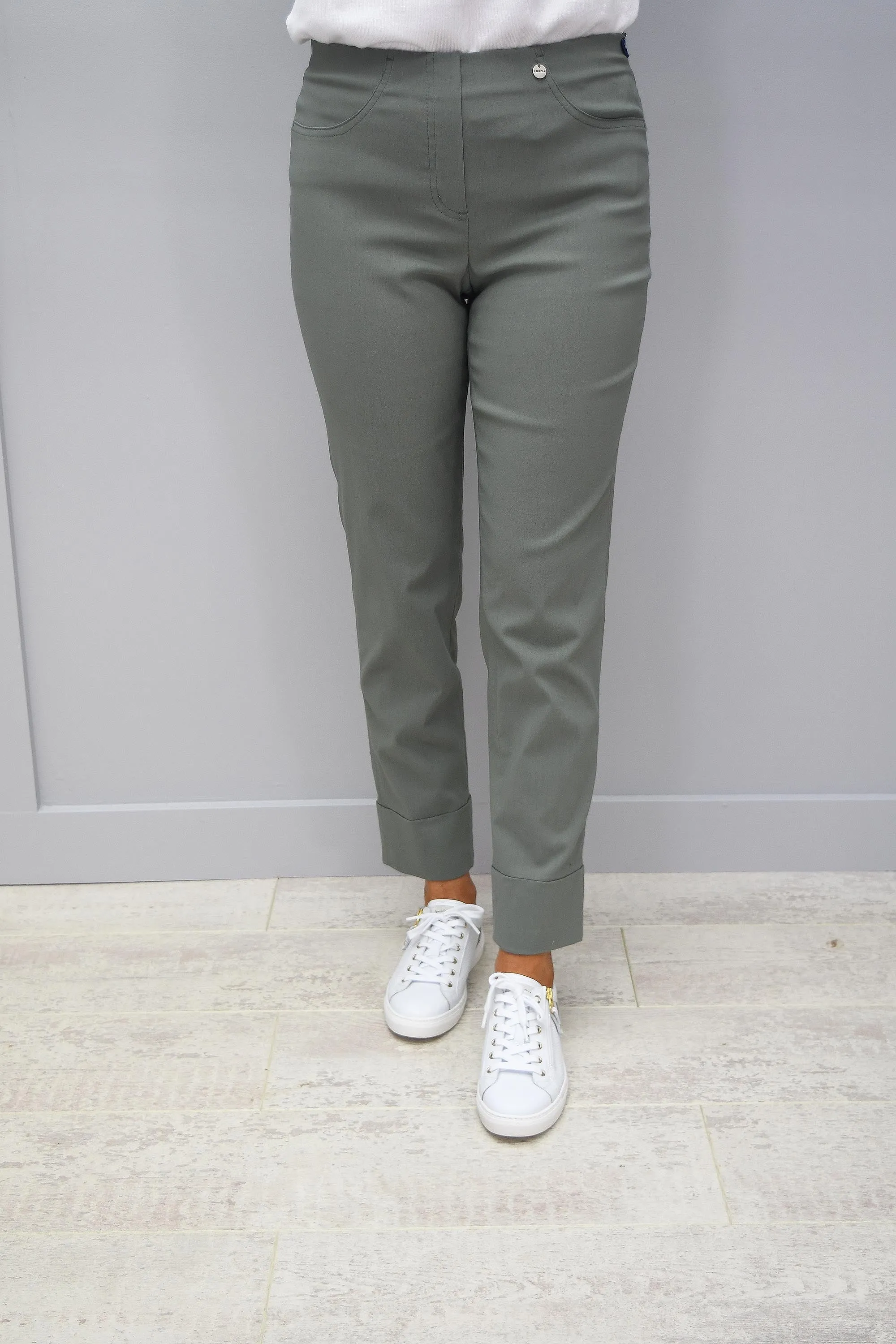 Robell Bella Army Green 7/8 Trousers  881 -  51568 5499 881