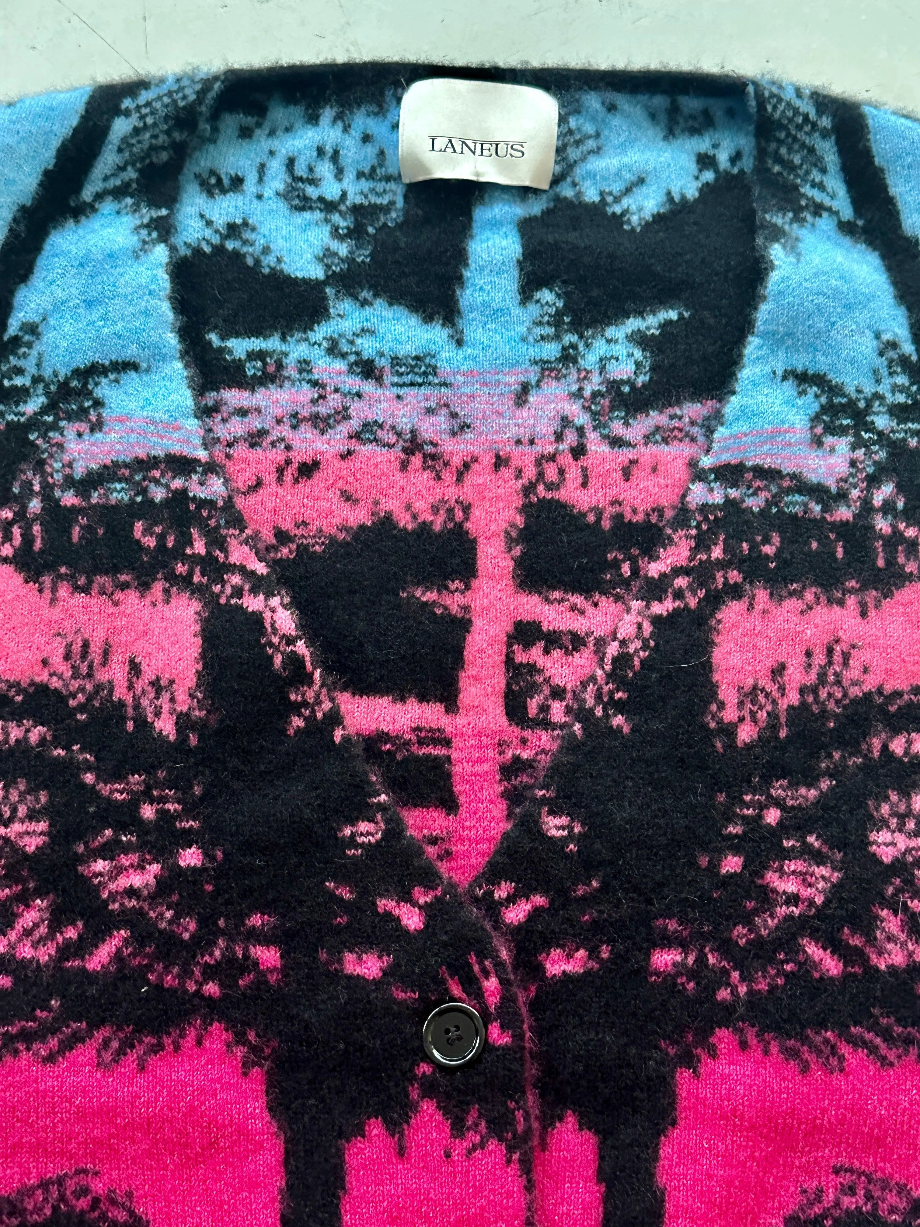Soft Jacquard Palm Cardigan
