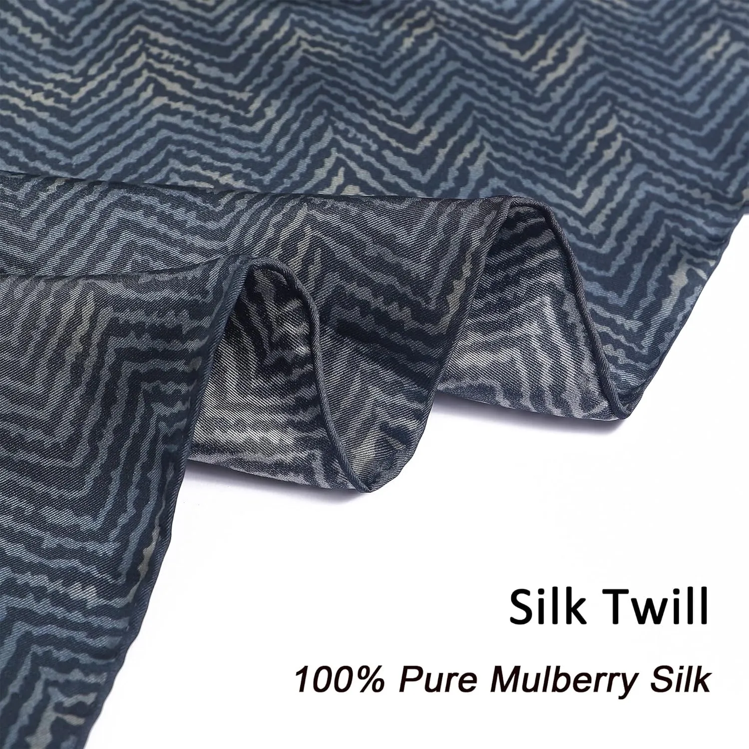 STARWHISPER 100% Pure Mulberry Silk Scarf-27''x27'' 14MM Pure Silk Twill Scarf for Women Square Scarf with Gift Packaging