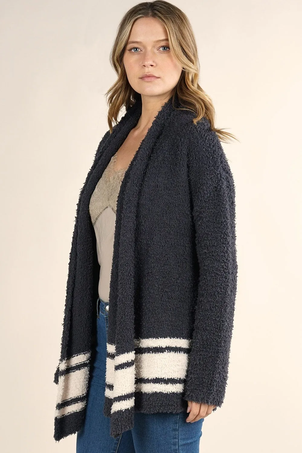 Super Soft Shawl Collar Drape Cardigan