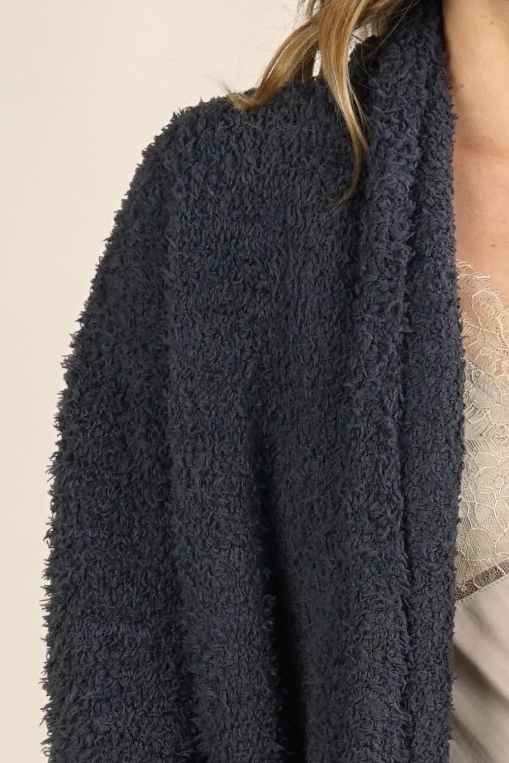 Super Soft Shawl Collar Drape Cardigan