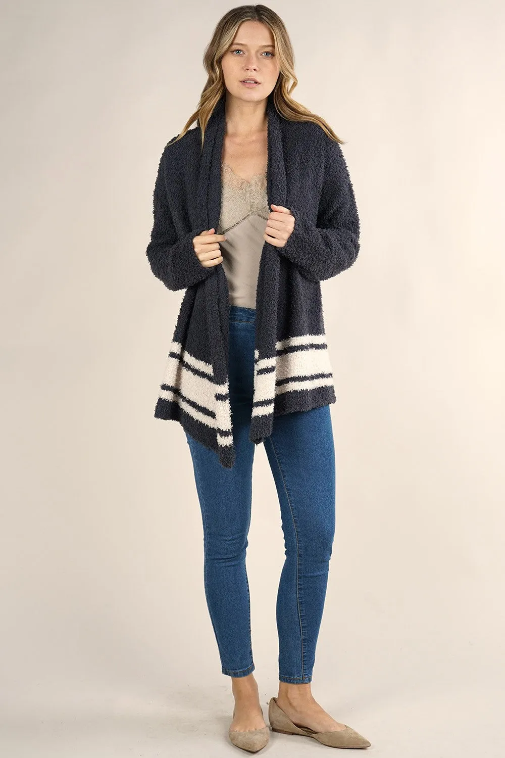 Super Soft Shawl Collar Drape Cardigan