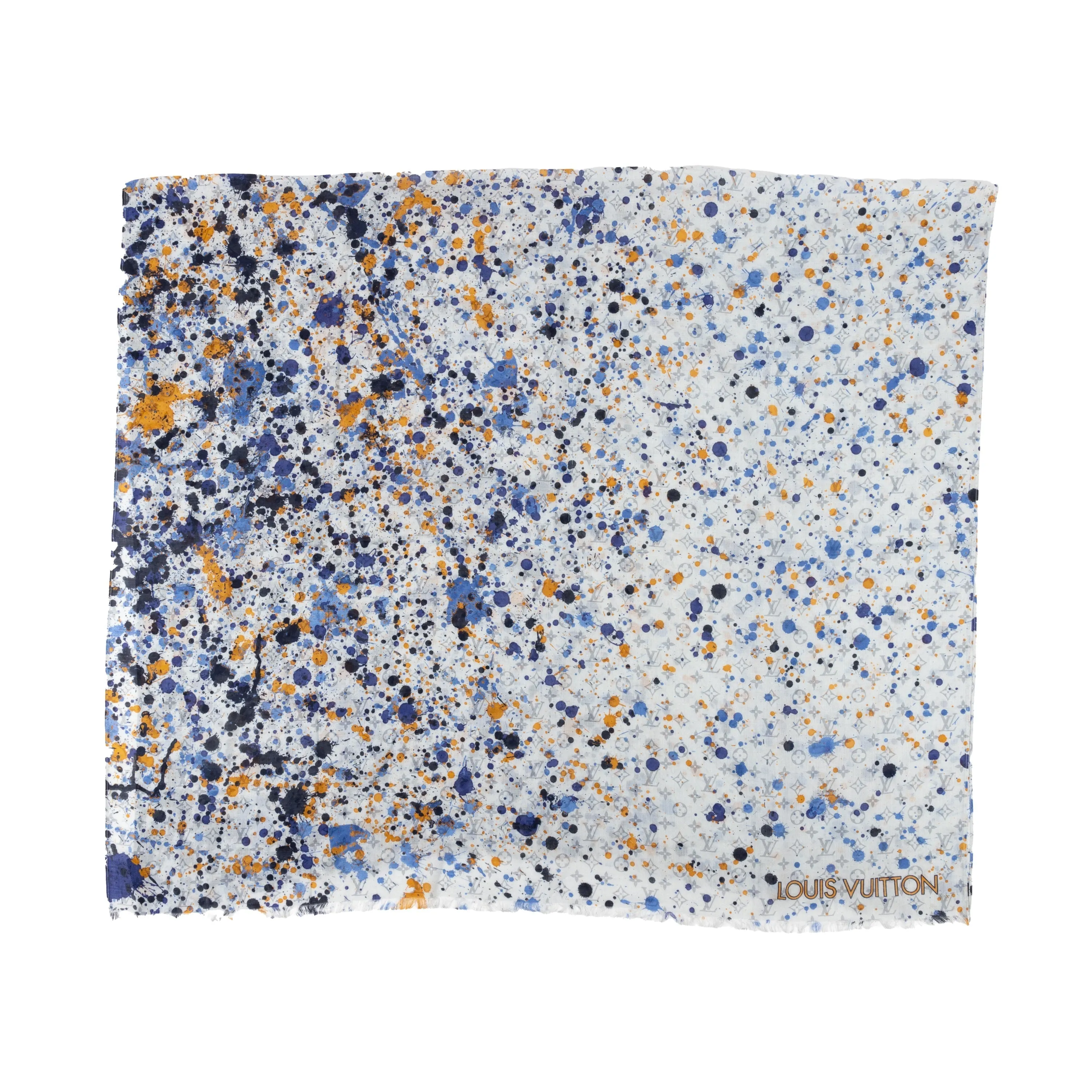Trendy Inspired Louis Vuitton Louis Vuitton Silk Monogram Paint Splash Square Scarf
