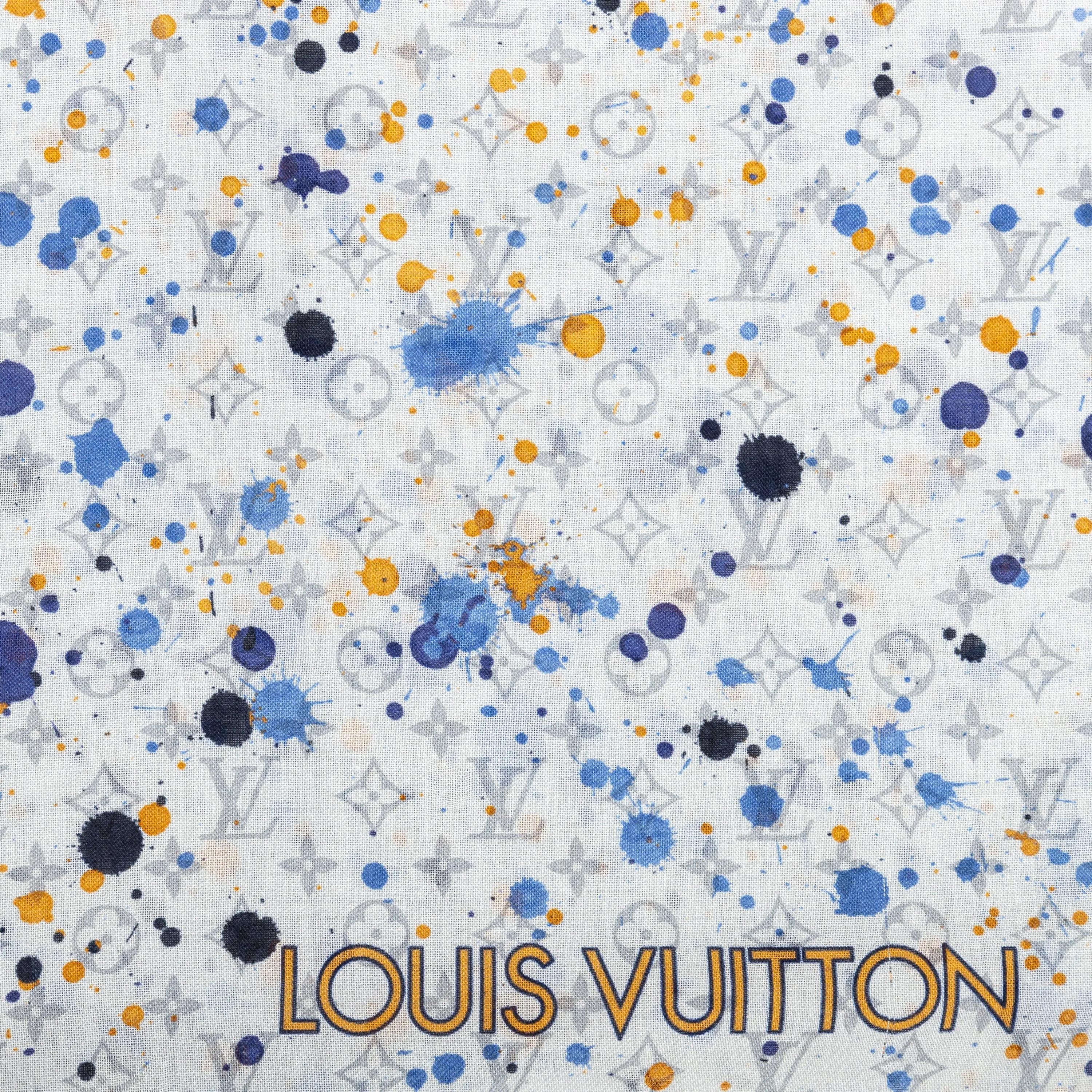 Trendy Inspired Louis Vuitton Louis Vuitton Silk Monogram Paint Splash Square Scarf