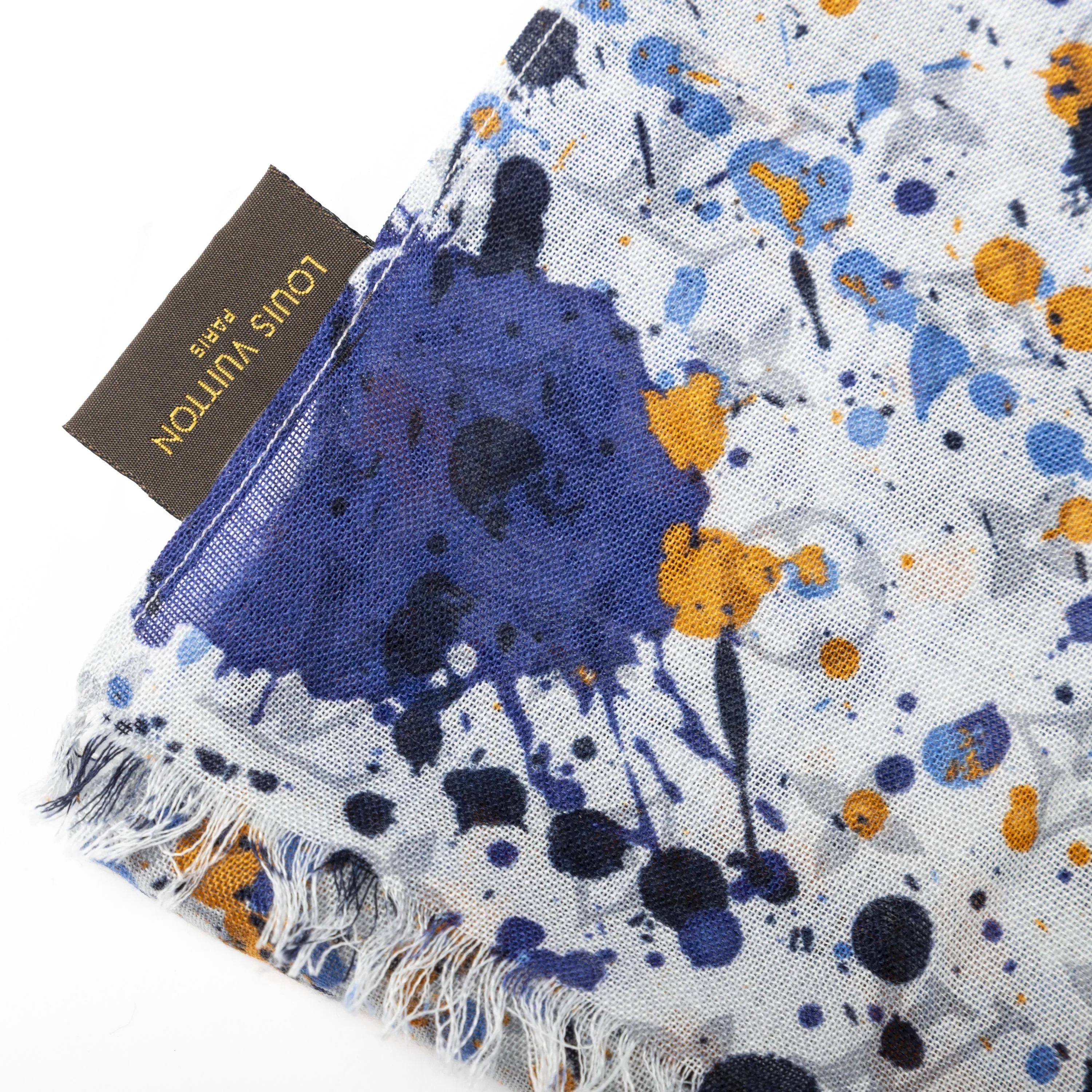 Trendy Inspired Louis Vuitton Louis Vuitton Silk Monogram Paint Splash Square Scarf