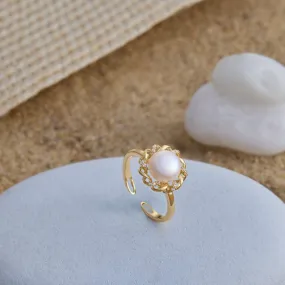 Trendy Pearl Finger Ring 174214