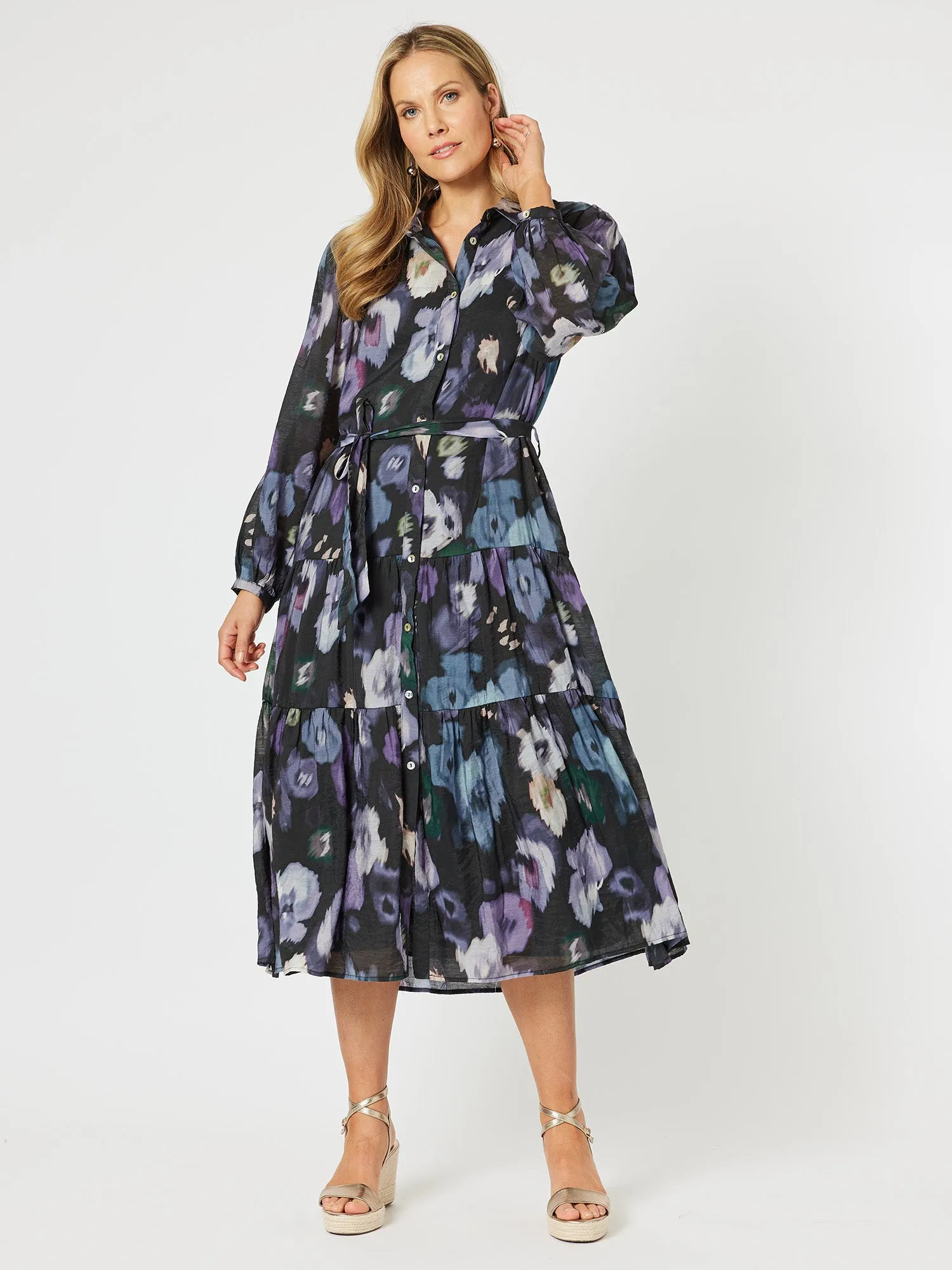 Venice Print Dress - Amethyst