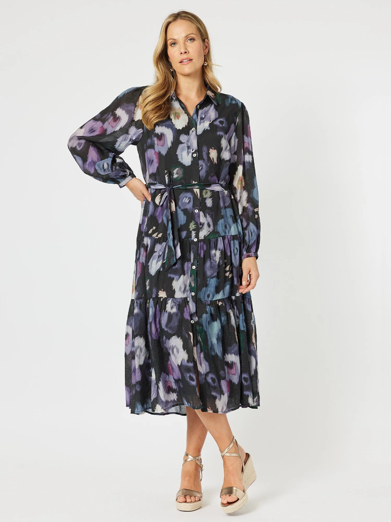 Venice Print Dress - Amethyst