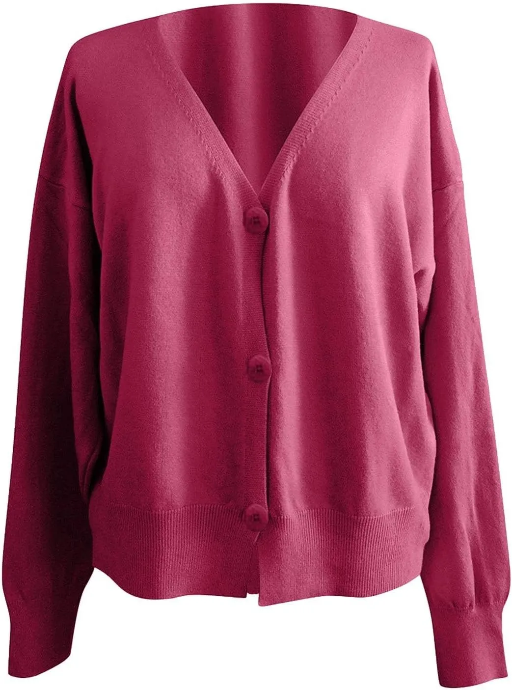 Womens Cropped Cardigan Trendy Fall Fashion Casual Soft Long Sleeve Sweaters Cardigan Button Down Knitwear