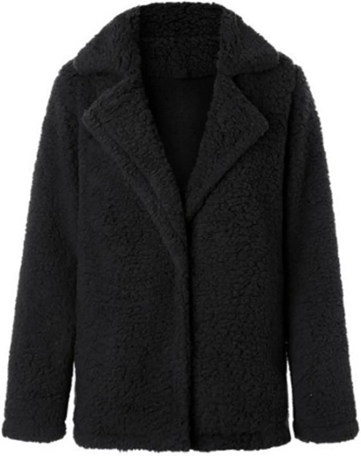 Womens Faux Fur Coat Outerwear Winter Comfortable Stylish Jacket with Pockets